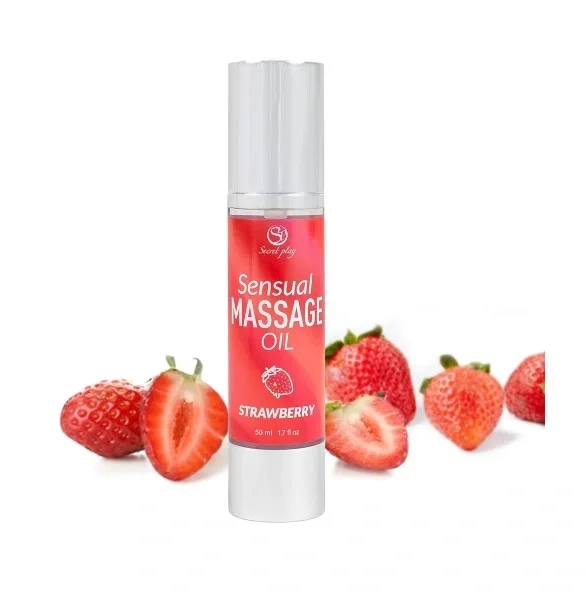 Secret Play Ulei de Masaj Erotic cu Capsuni 50 ml