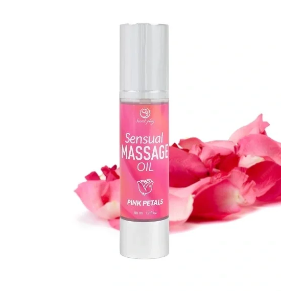 Secret Play Ulei de Masaj Erotic cu Petale Roz 50 ml