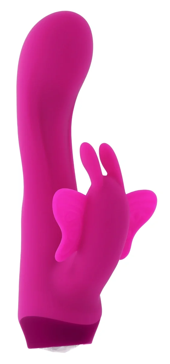 Selopa Vibrator Butterfly Love 10 Moduri Vibratii Silicon USB Roz 13.8 cm