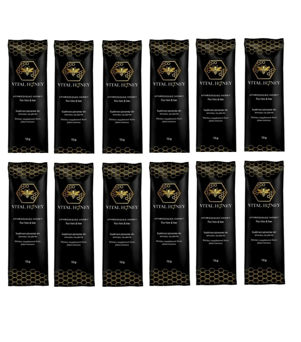  Set 12 buc-Supliment Alimentar pe Baza de Miere cu Potential Afrodisiac Unisex VITAL Honey 12x12 grame grame