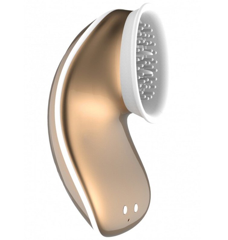 Shots Toys Stimulator Twitch Hands Free Suction&Vibration USB Gold