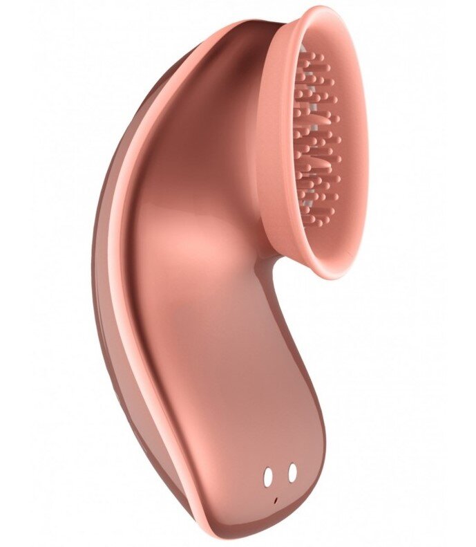 Shots Toys Stimulator Twitch Hands Free Suction&Vibration USB Rose