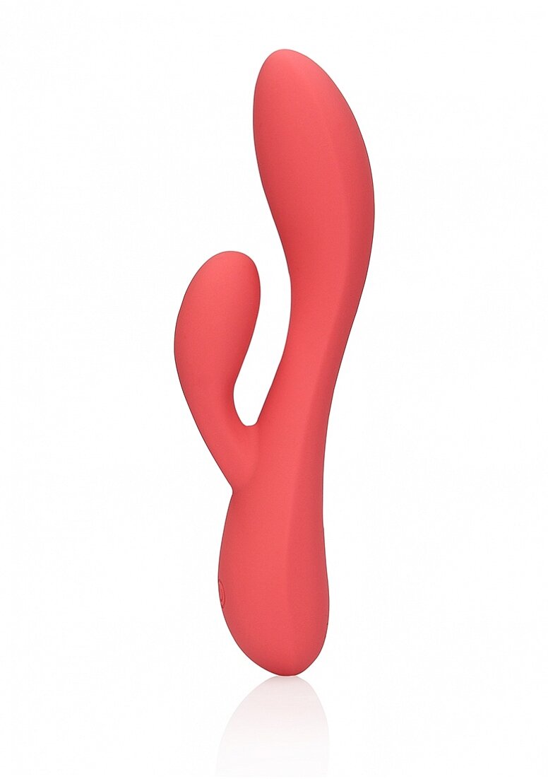 Shots Toys Vibrator Smooth Ultra Soft Silicone Rabbit 10 Moduri Vibratii Rosu 20 cm