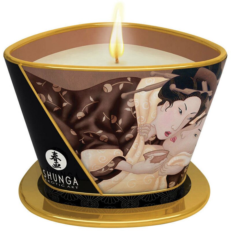 SHUNGA Erotic Art Lumanare Pentru Masaj Shunga Mini Caress By Candlelight Chocolate 170g