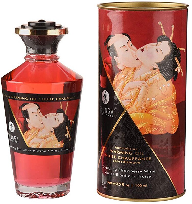 SHUNGA Erotic Art Shunga Ulei Afrodisiac cu Efect de Incalzire - Vin spumant de capsuni 100 ml