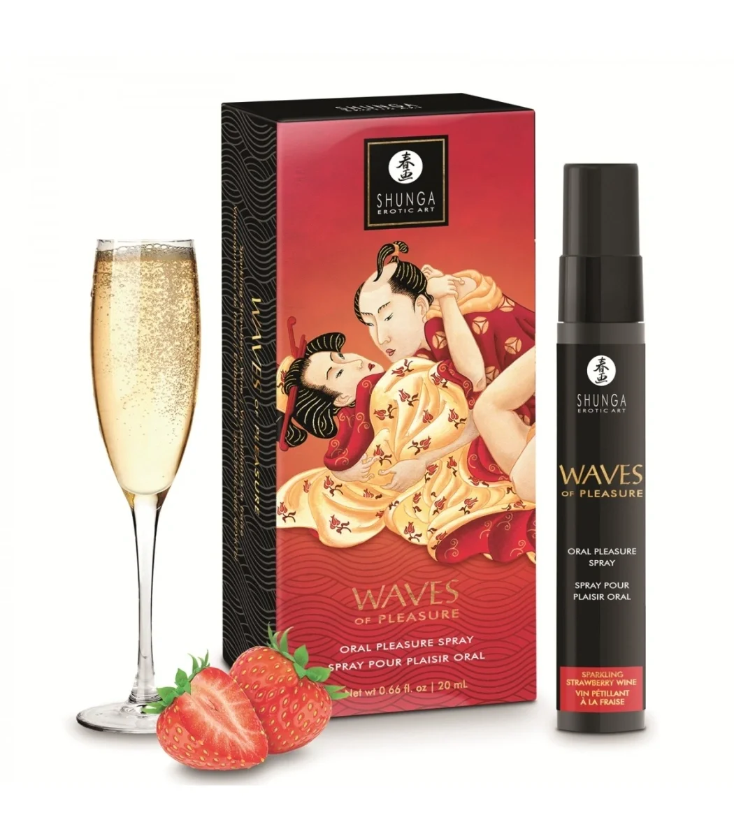 SHUNGA Erotic Art Spray SHUNGA pentru Sex Oral Aroma Vin Spumant cu Capsuni 20 ml