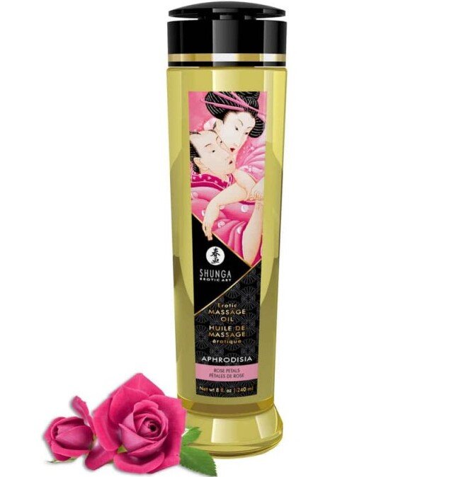 SHUNGA Erotic Art Ulei de Masaj Shunga Aphrodisia Aroma Petale de Trandafir 240 ml