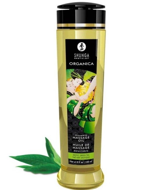 SHUNGA Erotic Art Ulei de Masaj Shunga Organica Kissable Aroma Ceai Verde Exotic 240 ml
