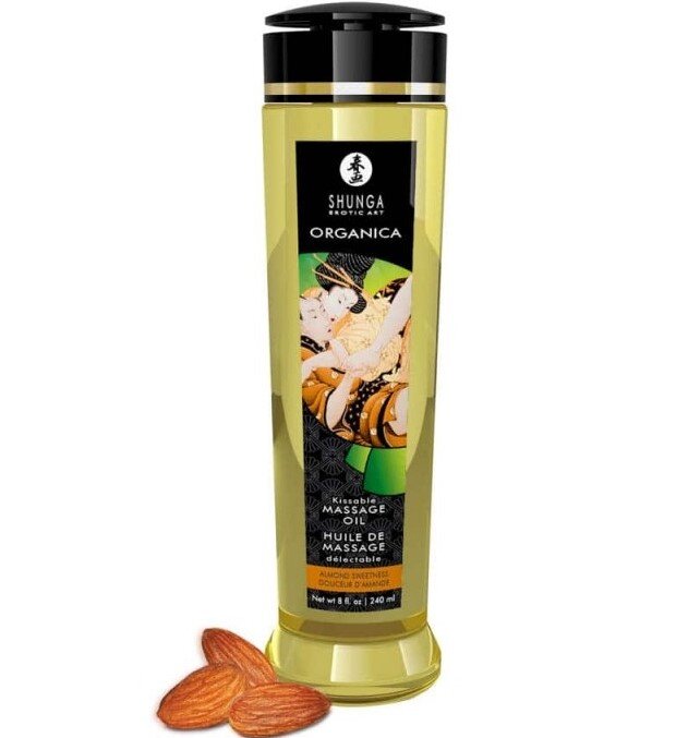 SHUNGA Erotic Art Ulei de Masaj Shunga Organica Kissable Aroma Dulceata de Migdale 240 ml