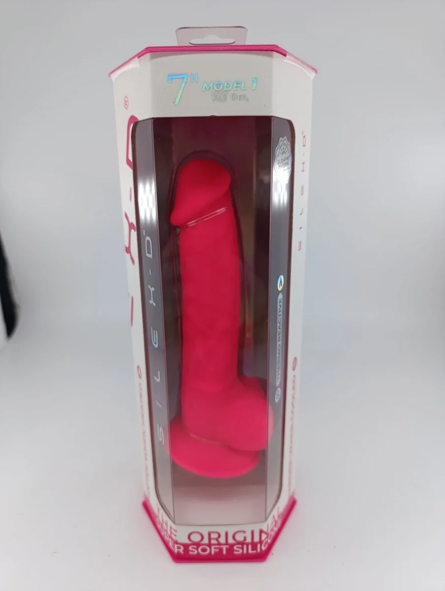 Silexd Dildo Realistic Thermo Reactive Silicon cu Memorie Dubla Densitate Roz 17.6 cm
