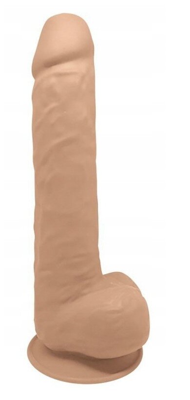 Silexd Dildo Thermo Reactive Silicon cu Memorie Dubla Densitate 38 cm Natural