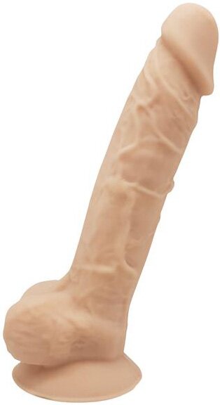 Silexd Dildo Thermo Reactive Silicon cu Memorie Dubla Densitate Natural 17.5 cm