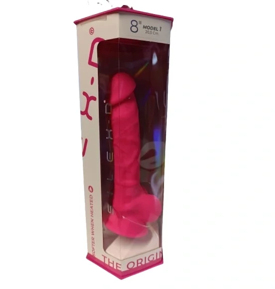 Silexd Dildo Thermo Reactive Silicon cu Memorie Dubla Densitate Roz 20 cm