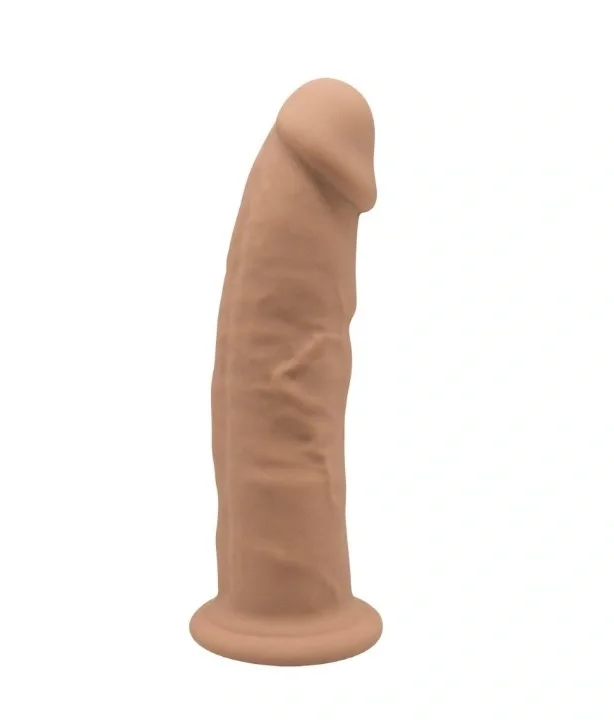 Silexd Dildo Thermo Reactive Silicon Memory Dubla Densitate 19 cm Caramel