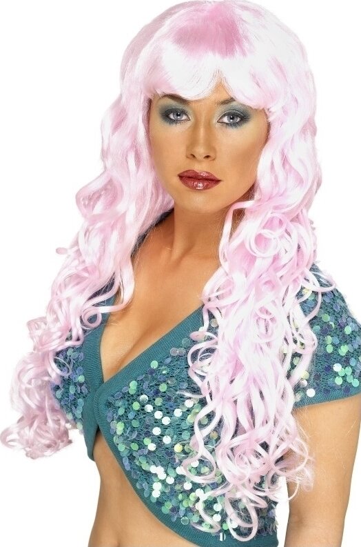 Smiffys Peruca Sirena roz