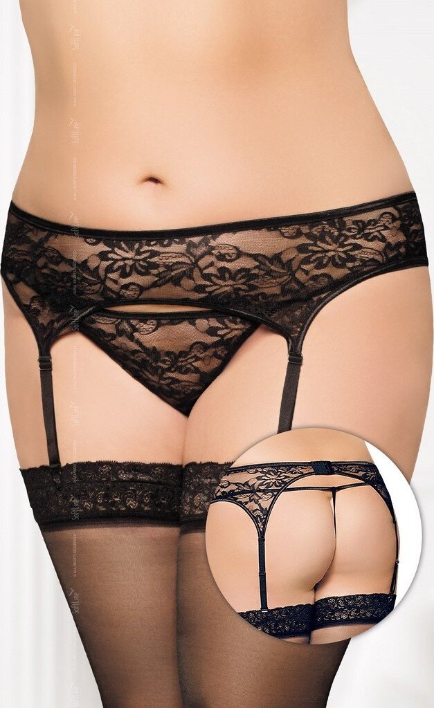 SoftLine Set Portjartier si Bikini XL negru