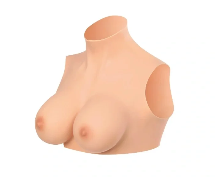 Starbust Top Realist cu Sani Guler Inalt Silicon Premium Very Light Skin Marimea L Cupa E 4 kg