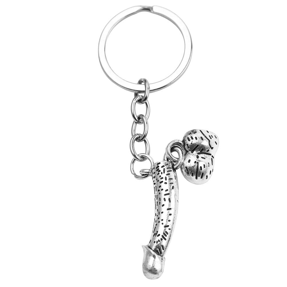 STD Breloc Metalic cu Penis si Testicule Mobile