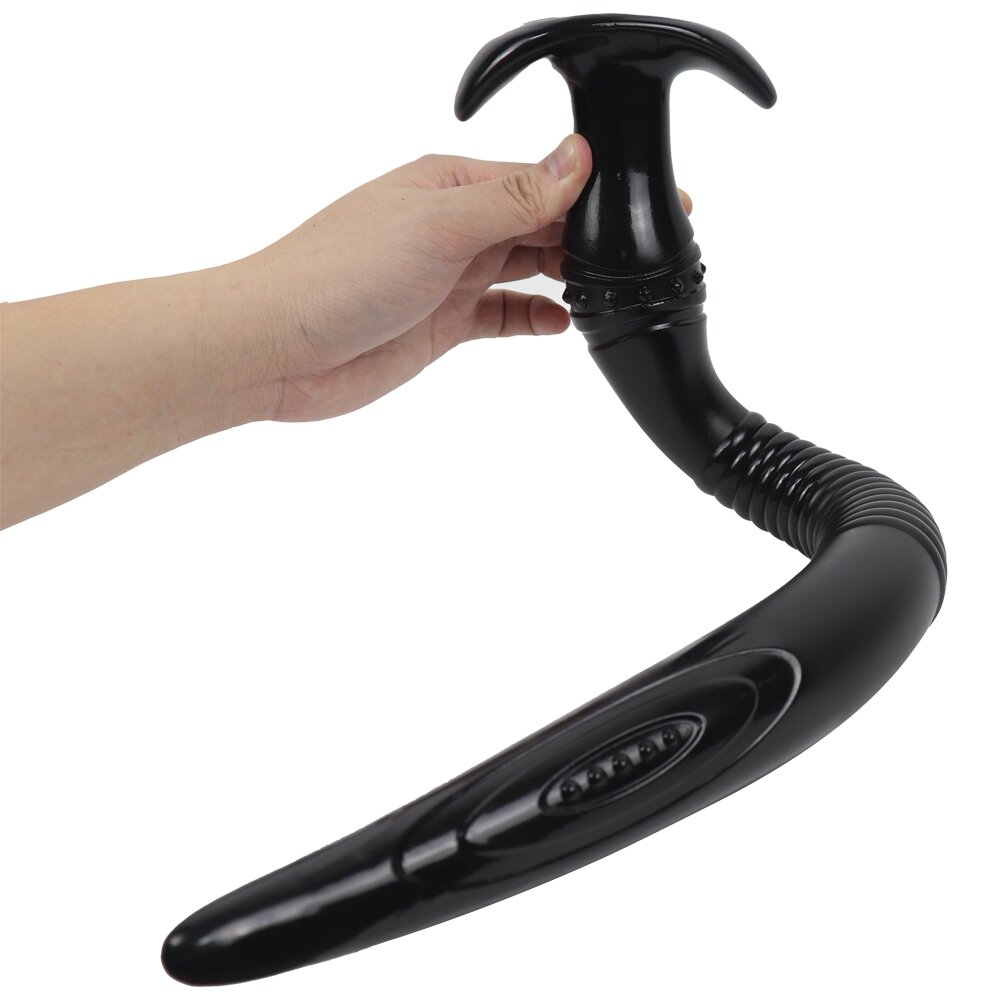 STD Dildo Anal Adventures PVC Negru 54.5 cm
