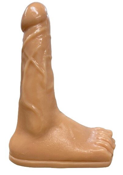 STD Dildo cu Vene Foot Fetish PVC Natural 26 cm