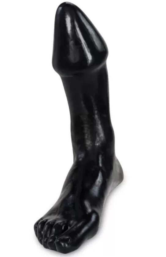 STD Dildo Foot Fetish PVC Negru 23 cm