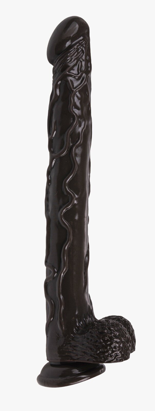 STD Dildo Long D cu Ventuza PVC Maro 41.5 cm