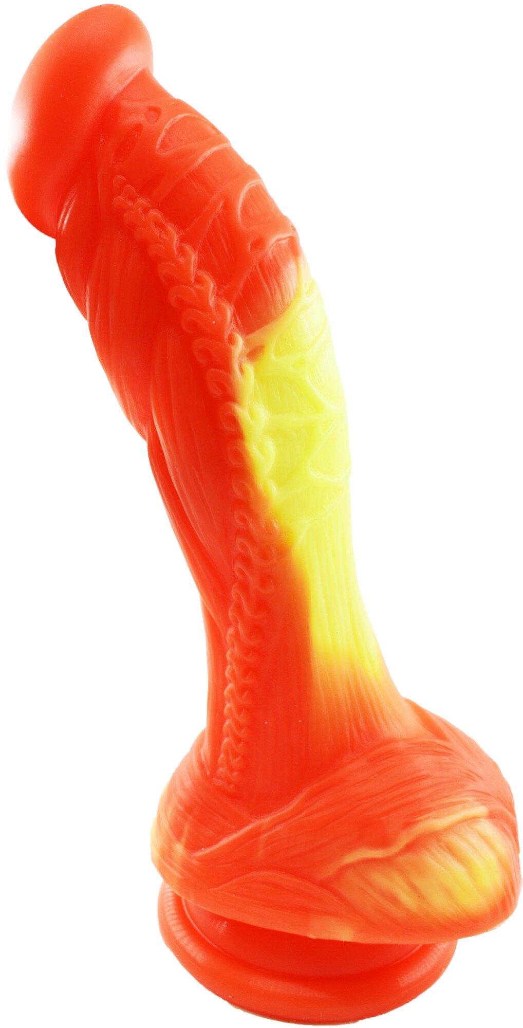 STD Dildo No.6 Fantasy Beasts Silicon Premium Portocaliu 20 cm