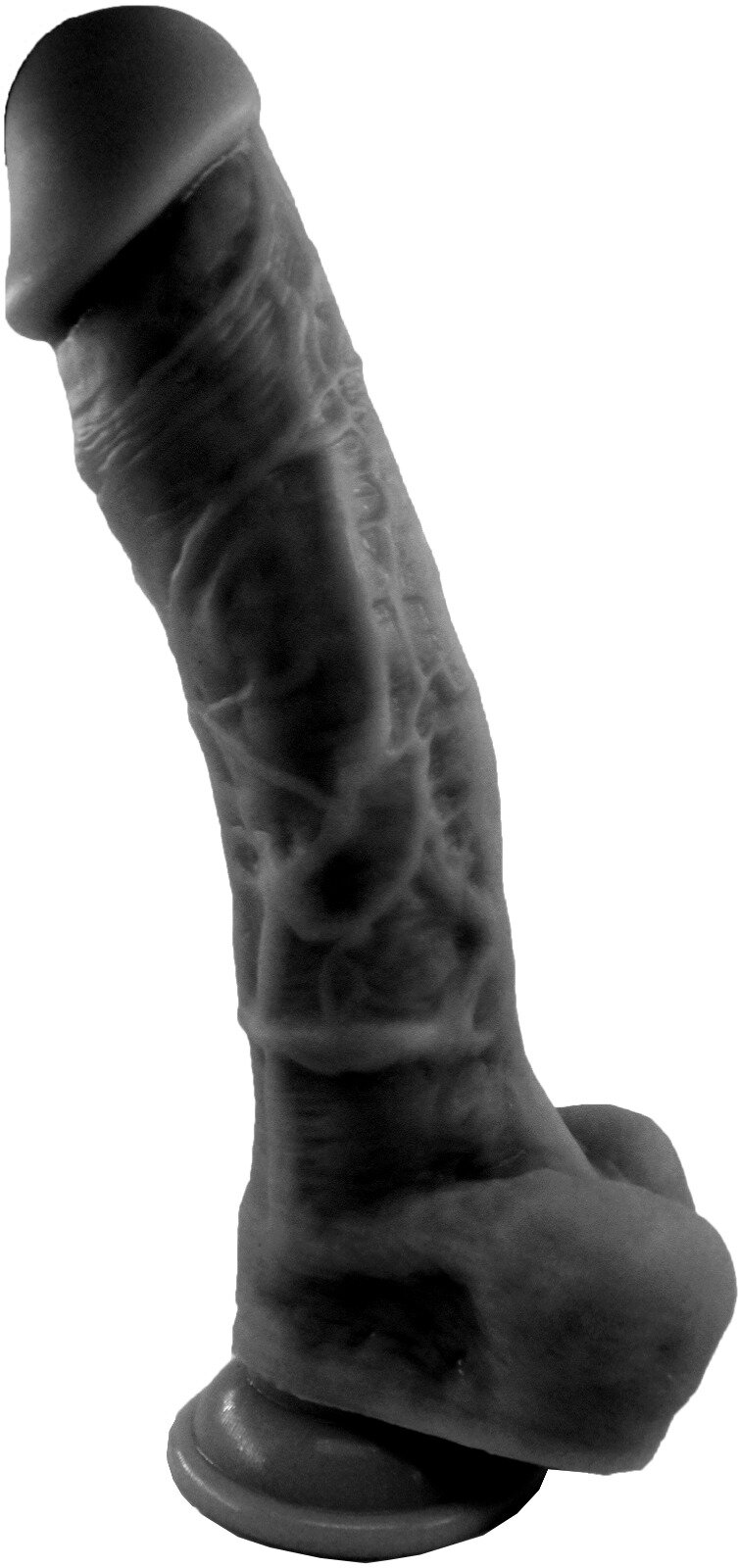 STD Dildo Realist Zeo Silicon Premium Negru 24 cm