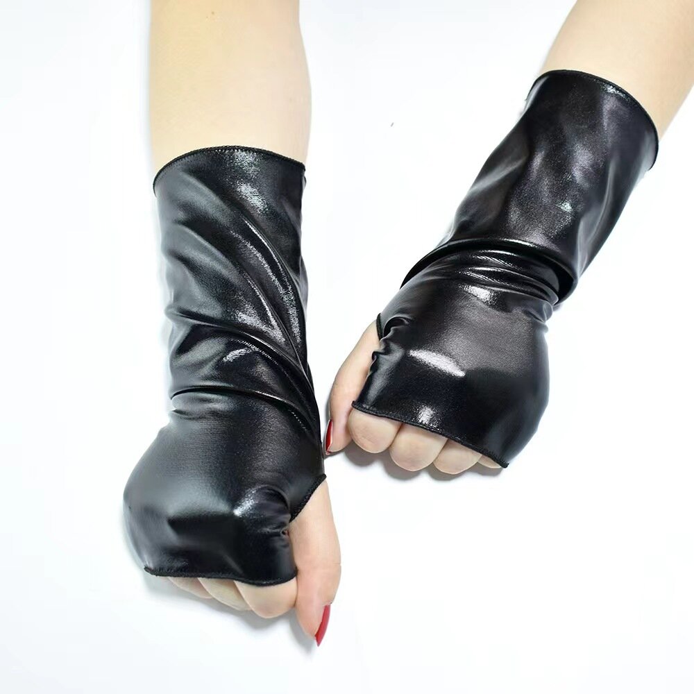 STD Manusi Fara Degete Rebel Look Wetlook Negru S 23 cm