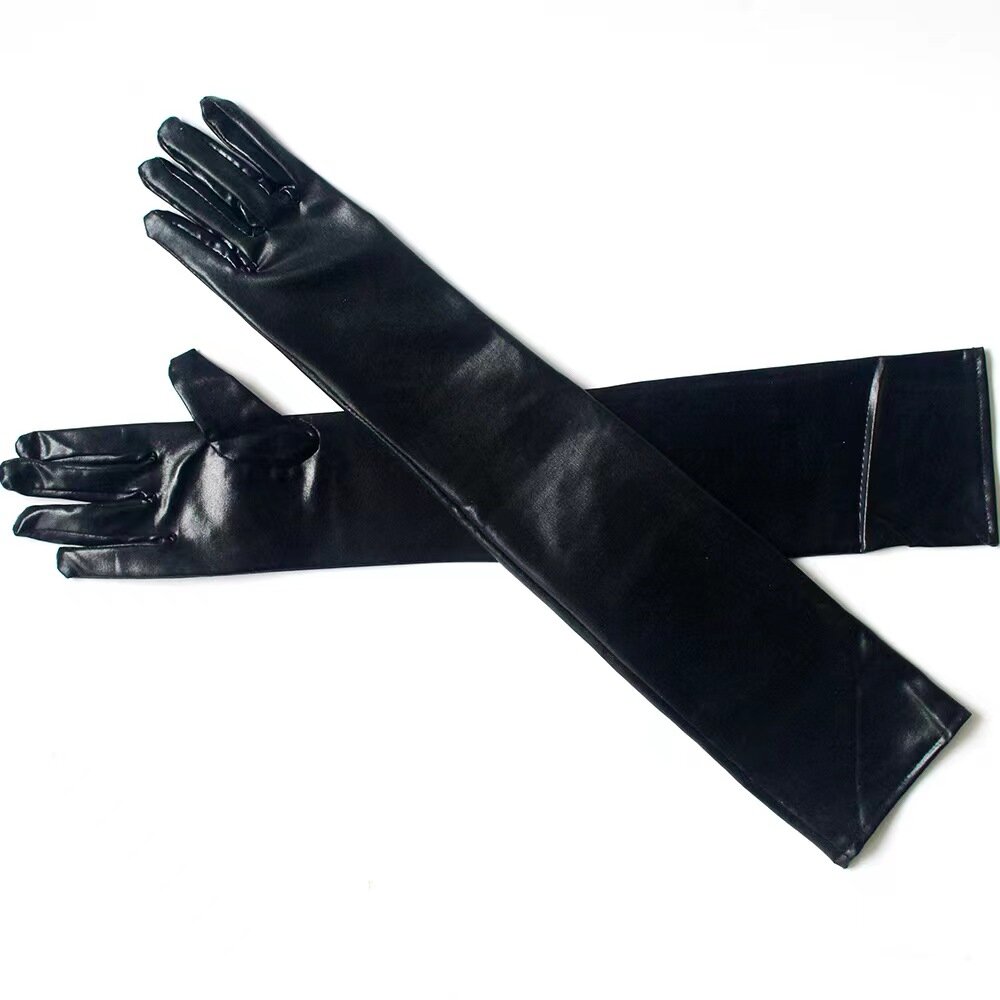 STD Manusi Lungi Enigma Wetlook Negru S 53 cm