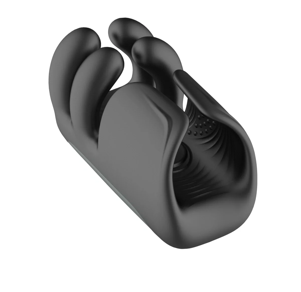 STD Masturbator Barbati Power Functie de Vibratii Pulsare Strangere Silicon USB Negru 14 cm