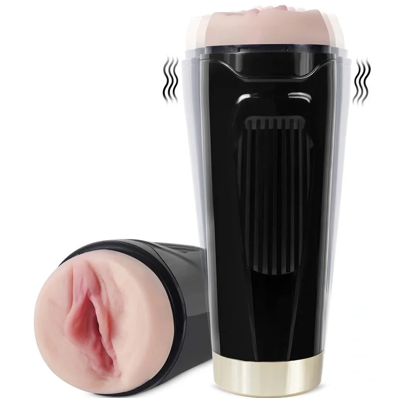 STD Masturbator Davina Pussy 10 Moduri Vibratii TPE Realist USB Natural 25.2 cm