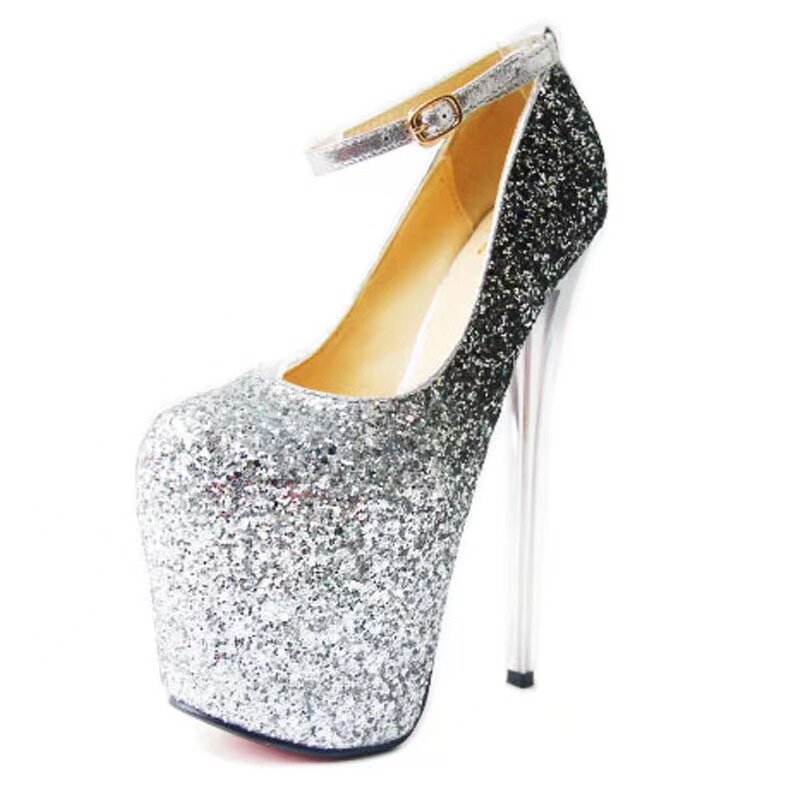 STD Pantofi Sexy Silvery Size 38 Argintiu