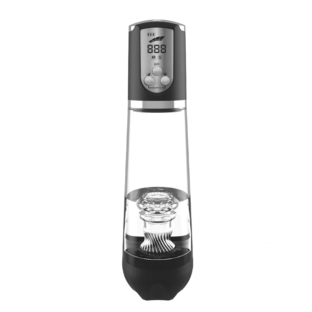 STD Pompa Electrica Automata de Penis Luxury Pump cu Manson Stimulator TPE Moale Waterproof USB Magnetic 31.5 cm