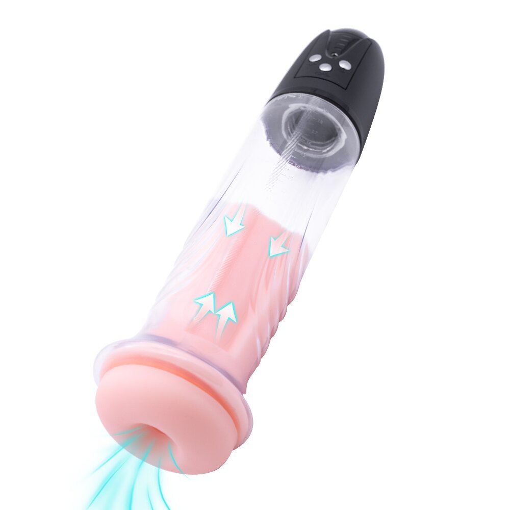 STD Pompa Electrica Automata Suck Vacuum Penis Pump 8 Moduri Suctiune USB Transparent