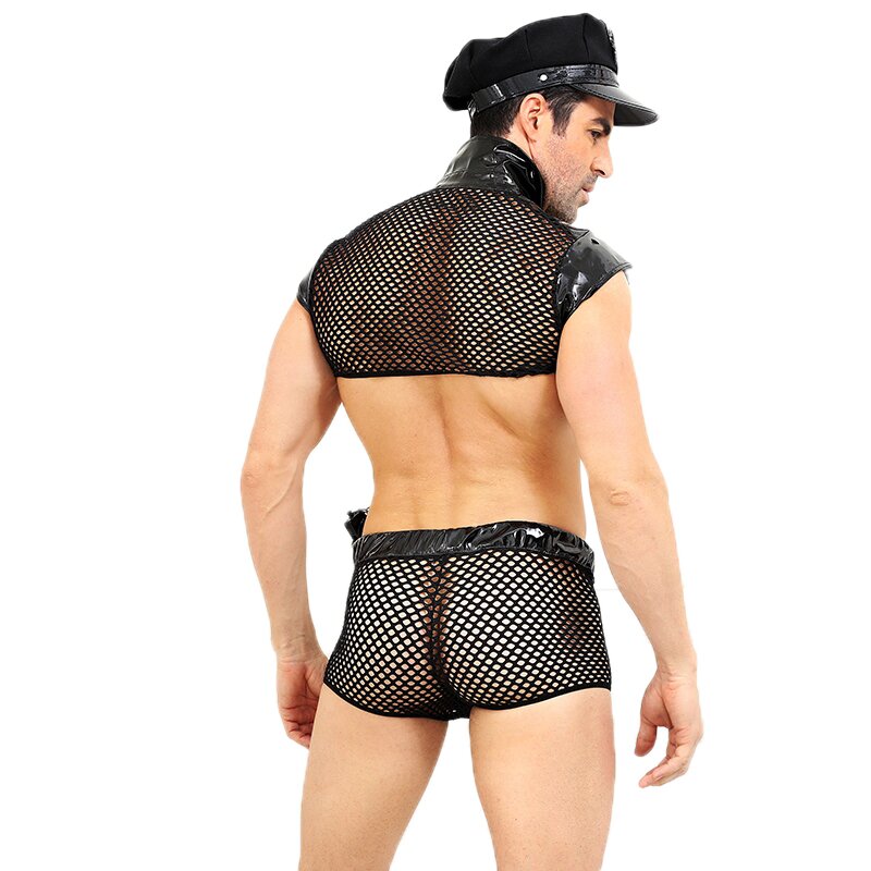 STD Uniforma Politist Super Sexy 4 Piese Negru M/L