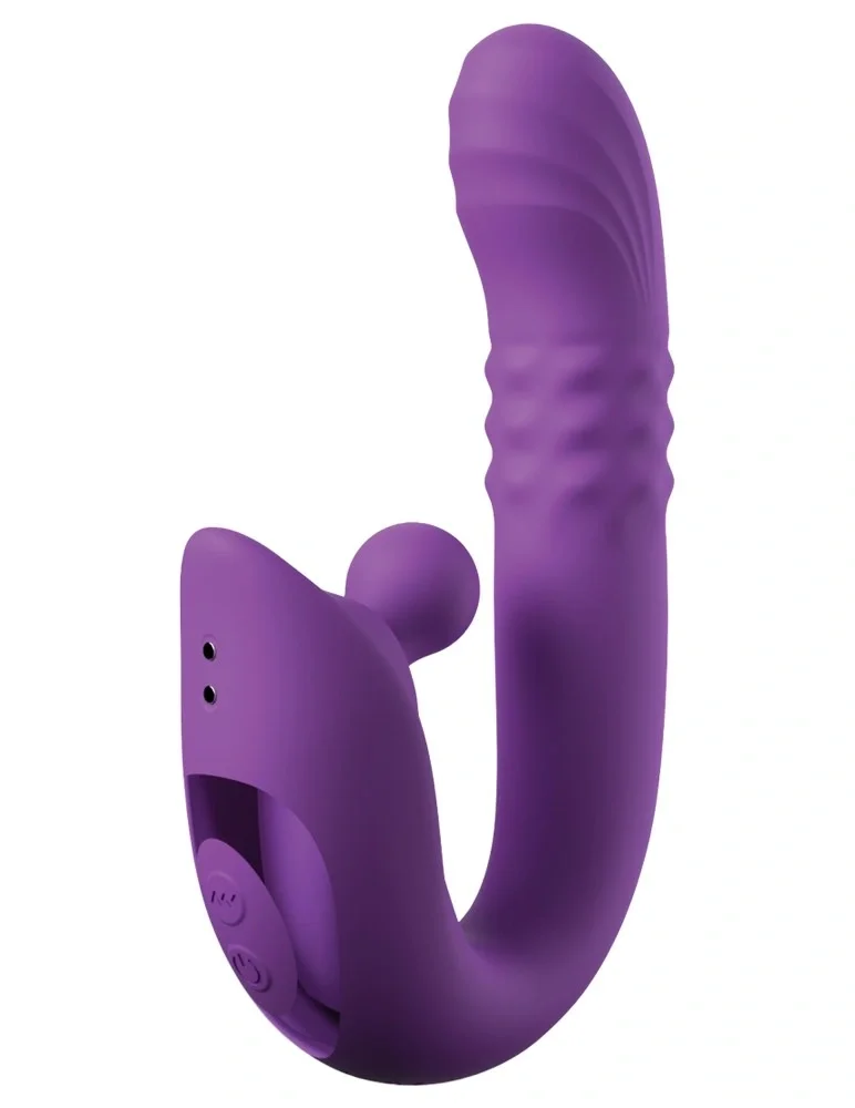  Stimulator Harmoni Pro 4 Motoare Functii Multiple Silicon USB Magnetic Silicon Mov 17.8 cm