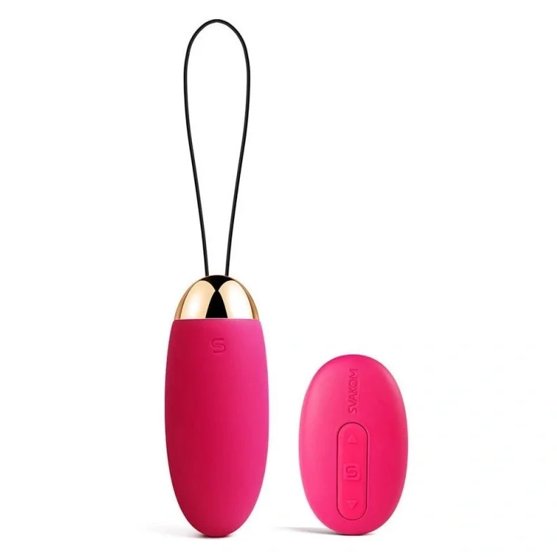 SVAKOM Ou Vibrator Elva 5 Moduri Vibratii + 5 Intensitati Silicon USB Rosu 8 cm