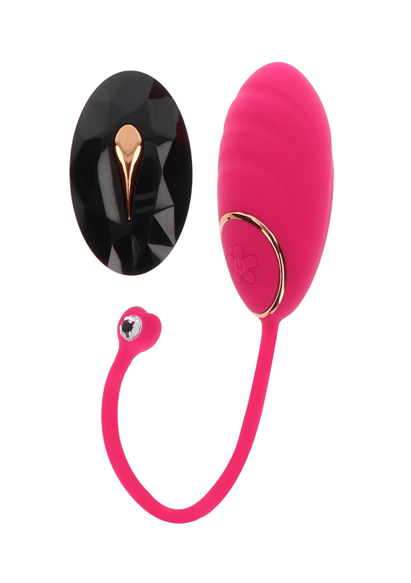 TOY JOY Ou Vibrator Lily Remote Control 7 Moduri Vibratii Silicon Roz