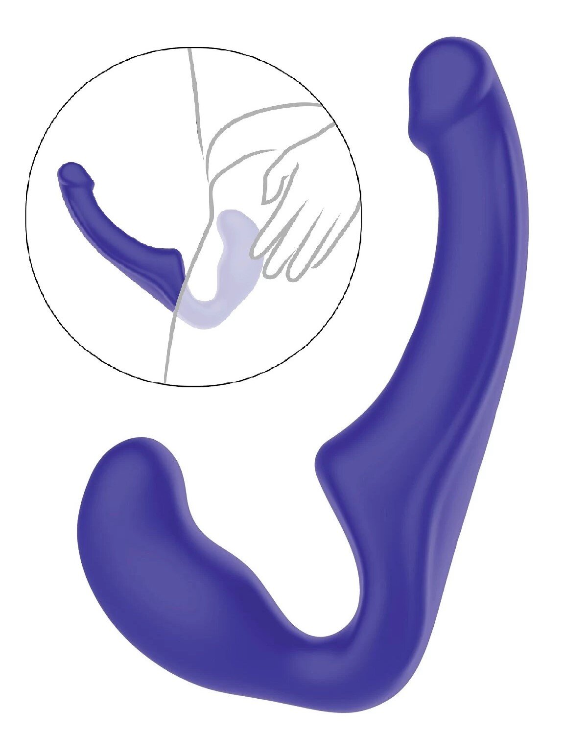 TOY JOY Strap-On Bend Over Boyfriend Silicon Violet 23 cm