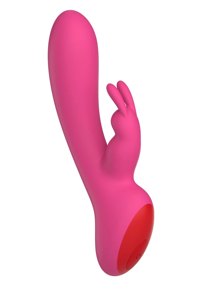 TOY JOY Vibrator Rabbit Rebel 10 Moduri Vibratii Silicon USB Magnetic Roz 20 cm