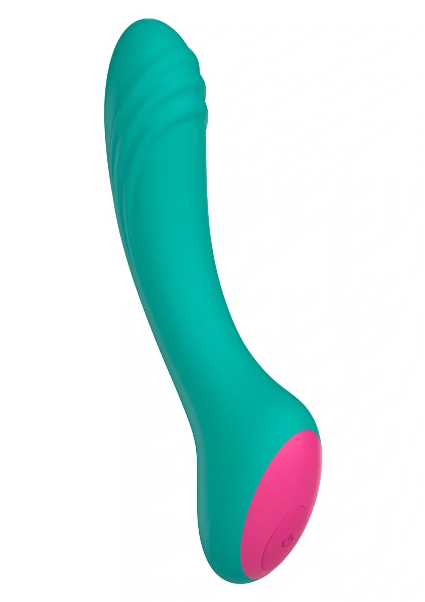 TOY JOY Vibrator Savage Punctul G 10 Moduri Vibratii Silicon USB Magnetic Verde 20 cm