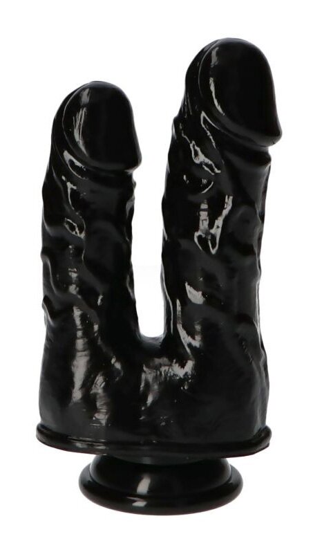 TOYZ4LOVERS Dildo dublu Italian Cock negru 18 cm