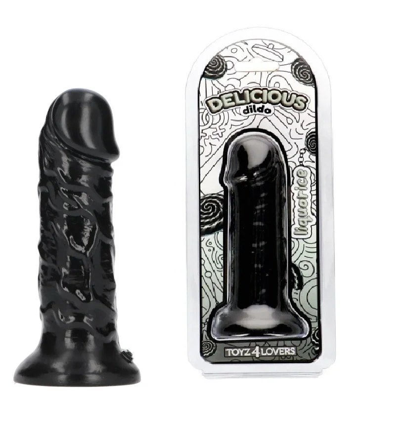 TOYZ4LOVERS Dildo Realist Parfumat Tom Aroma Lemn Dulce PVC Negru 15 cm