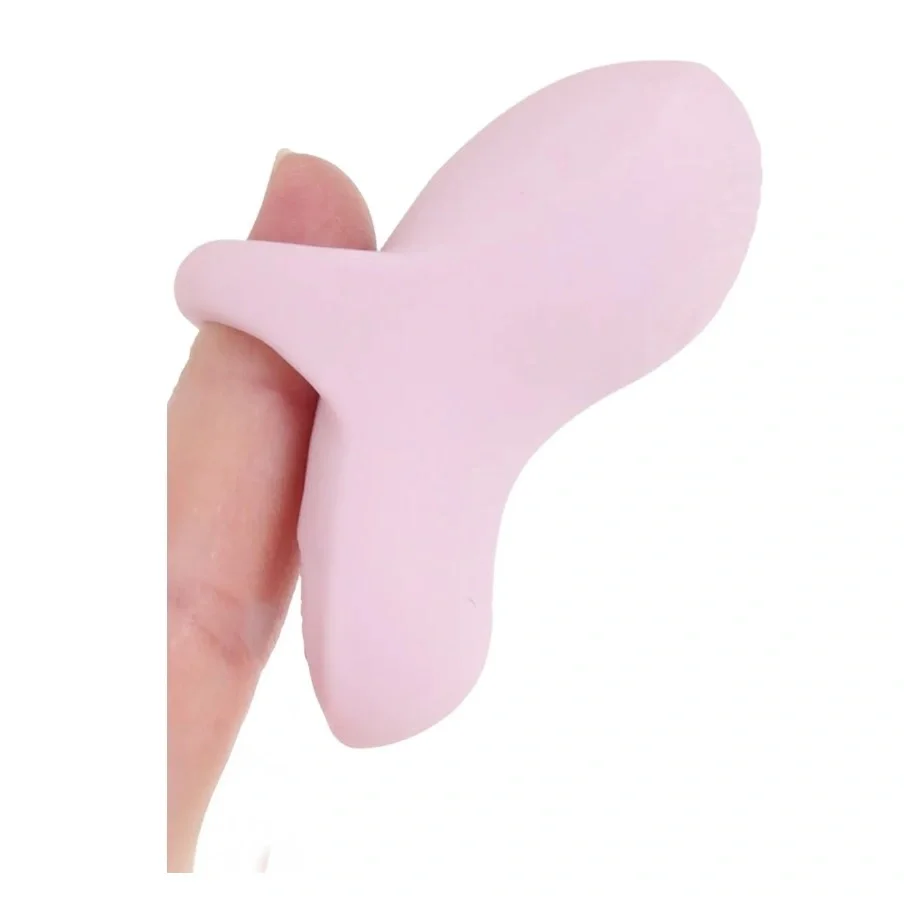  Vibrator Mini Finger Fuzu Sensa Activare la Contactul cu Pielea Silicon USB Magnetic Roz 7 cm