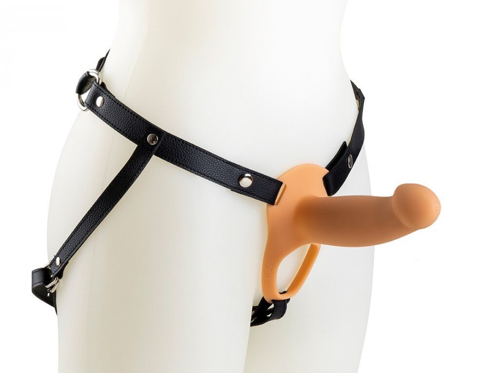 Virgite Strap-on Hollow H2 Silicon Natural 16.6 cm