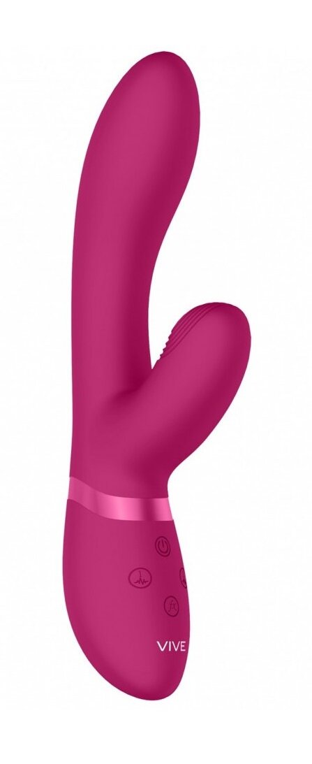Vive Vibrator Kyra Double Action Vibrating Pulse-Wave Stimulator Silicon Roz 21.3 cm
