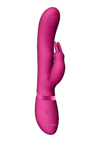 Vive Vibrator Rabbit 3-in-1 May Dual Pulse-Wave Silicon USB Roz 22 cm