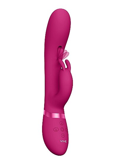 Vive Vibrator Tama Tripe-Action Wave&Vibrating G-Spot Silicon USB Roz 23.2 cm