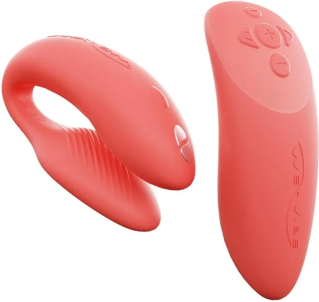 WE-VIBE Vibrator pentru Cupluri Chorus We Vibe Bluetooth Control Mobile App Silicon USB Coral